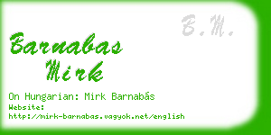 barnabas mirk business card