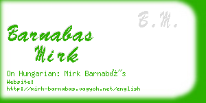 barnabas mirk business card